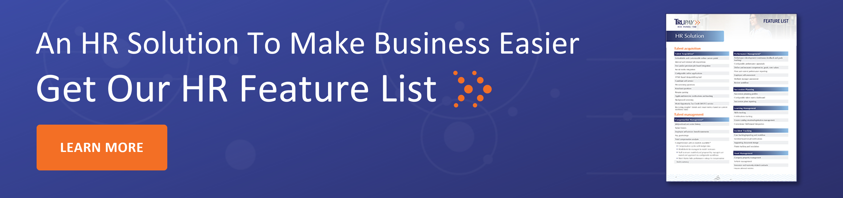 HR Feature List CTA - Horizontal