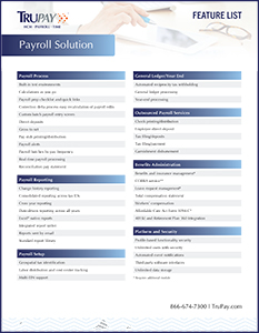 Indiana Payroll Solution Feature List Download